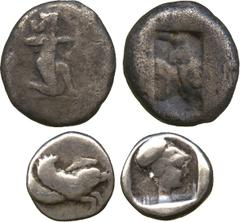 ANCIENT COINS. Ancient Greek. Persian Empire under Darius I (c.510-486), Silver Siglos, the Great King kneeling right drawing his bow, q uiver over shoulder, rev rectangular incuse punch 3.47g (BMC p.