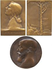 A COLLECTION OF FRENCH AND OTHER MEDALS OF THE BELLE ÉPOQUE, ART NOUVEAU AND ART DECO. Pierre-Victor Dautel (1873-1954), Paul Doumer (1857-1932), Elected President of France, large uniface Bronze Meda