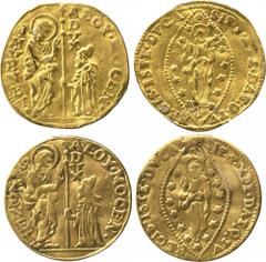 WORLD COINS. INDIA. Imitative Venetian Gold Ducats (6), in the name of Alvise Mocenigo, probably from India, total weight 19.68g. Fair to fine. (6) £250-300