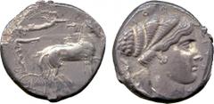 ANCIENT COINS. A Selection of Syracuse Tetradrachms from an Old Collection. A Boehringer Plate Coin, from the Virzi Collection. Sicily, Syracuse (Second Democracy, 466-405 BC), Silver Tetradrachm, str