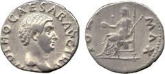 ANCIENT COINS. Roman Coins. Mint of Rome, unless otherwise stated. Otho (AD 69), Silver Denarius, IMP OTHO CAESAR AVG TR P , bare head right, rev PON[T] MAX , Vesta, veiled and draped, seated left, ho