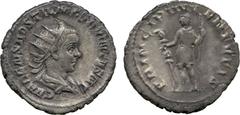 ANCIENT COINS. Roman Coins. Mint of Rome, unless otherwise stated. Hostilian (AD 251), Silver Antoninianus, C VALENS HOSTIL MES QVINTVS N C , radiate and draped bust right, rev Hostilia, in military a
