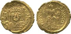 ANCIENT COINS. A Collection of Byzantine Gold Coins . Mint of Constantinople, unless otherwise stated. Justinus II (AD 565-578), Gold Solidus, ON I-VSTI-NVS P P AVG , helmeted and cuirassed bust of em