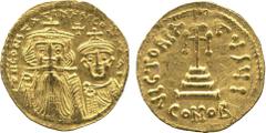 ANCIENT COINS. A Collection of Byzantine Gold Coins . Mint of Constantinople, unless otherwise stated. Constans with Constantine IV (AD 654-668), Gold Solidus, dN CONStAtINUS S CONSt AI , crowned faci