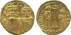ANCIENT COINS. A Collection of Byzantine Gold Coins . Mint of Constantinople, unless otherwise stated. Constans II and Constantine IV, with Heraclius and Tiberius (AD 659-668), Gold Solidus, Fragmenta