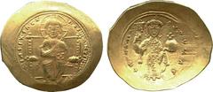 ANCIENT COINS. Byzantine Coins . Mint of Constantinople, unless otherwise stated. Constantine X Ducas (AD 1059-1067), Gold Histamenon, +IhS IXS REX REGNANTIhM , Christ seated on high-backed throne, ra