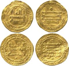 ISLAMIC COINS. Abbasid. Islamic Dinars (3), Abbasid, al-Mutawakkil (232- 247h / 847-861), Gold Dinar, Misr 245h, 4.00g (A 229) ; Khumarawayh b. Ahmad (270-282h / 884-896), Gold Dinar, Misr 286h, 4.16g