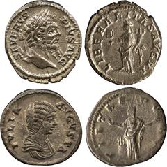 ANCIENT COINS. Roman,. A Collection Of The Coins Illustrated In Silver Heads, Royal Tales. Septimius Severus (AD 193-211), Silver Denarius, AD 209, SEVERVS PIVS AVG , laureate head right , rev LIBERAL