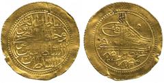 ISLAMIC COINS. Ottoman. Mahmud I, Gold Zar-i Mahbub, Misr 1143h, sad, 2.56g, broad flan intended for jewellery (Pere -). Very fine. £180-220