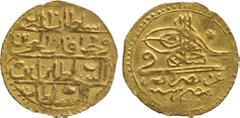 ISLAMIC COINS. Ottoman. Salim III, Gold Zar-i Mahbub, Misr 1203h, mark unclear, 2.57g (Pere 702). Crude, very fine. £180-220