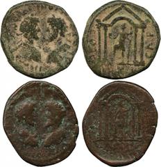 ANCIENT COINS. ROMAN. Mint of Rome unless otherwise stated. Marcus Aurelius (AD 161-180), and Lucius Verus (AD 161-169), Æ 30mm, Aelia Capitolina, Judaea, confronted busts of Aurelius and Verus , rev 