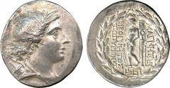 ANCIENT COINS. Greek. Ionia, Magnesia ad Maeandrum (after 190 BC), Silver Tetradrachm, bust of Artemis right, wearing a tiara, with a bow and quiver at her shoulder , rev MAΓNHTΩN / HPOΓNHTOΣ / IΩΠYPI