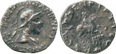 ANCIENT COINS. Greek. Indo-Greek Kingdom, Philoxenos (c.100-95 BC), Silver Tetradrachm, draped bust right, wearing a crested helmet , rev diademed and helmeted King on horseback right, Σ and monogram 