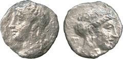 ANCIENT COINS. Cyprus, Salamis, Pnytagoras (351-332 BC), Silver Tetrobol, head of Aphrodite left , rev head of Artemis right, 1.79g (SNG Cop 61; BMC 83). Light porosity, very fine . £150-200