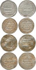 Islamic Coins, Abbasid, al-Mahdi, Silver Dirham, Arminiya 161h, 2.84g; al-Mu‘tadid, Silver Dirham (2), Madinat al-Salam 282h, 2.86g, and Surra man ra’a 288h, 3.47g; al-Muqtadir, Silver Dirham, Arrijan