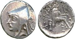 ANCIENT COINS, THE DAVID SELLWOOD COLLECTION OF PARTHIAN COINS, Arsaces II (211-185 BC), Silver Drachm, minted at Mithradatkart, diademed and beardless head left in bashlyk, dotted border , rev archer