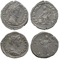 ANCIENT COINS, ROMAN, Mint of Rome unless otherwise stated, Commodus (AD 177-192), Silver Denarius, struck AD 181, laureate head facing right , rev TR P VI IMP IIII COS III P P , Annona standing left,