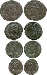 ANCIENT COINS, ROMAN, Mint of Rome unless otherwise stated, Constantine I, The Great (AD 307-337), Æ Follis, minted at London, laureate and cuirassed bust facing right , rev emperor standing right, ho