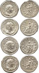 ANCIENT COINS, ROMAN , Gordian III (AD 238-244), Silver Antoninianus, Rome, AD 243-244, rev Fortuna (RIC 144); Philip I (AD 244-249), Silver Antoninianus, Rome, AD 244-247, rev Laetitia (RIC 36b); Ota