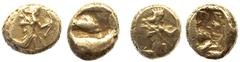 LYDIA AND THE PERSIAN ROYAL COINAGE No.: 8 Estimate: £ 60 Sigloi (2), Class IIIa, similar, 5.33g, 5.29g, time of Darius I, King with two pellets beside beard (Carradice type IIIa). Very fine. (2) £60-