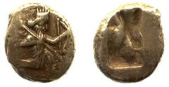 LYDIA AND THE PERSIAN ROYAL COINAGE No.: 9 Estimate: £ 50 Siglos 5.55g, Class IIIb, time of Xerxes to Artaxerxes I, c.485-420 BC, early style, similar figure of Great King, without pellets, drapery in