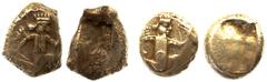 LYDIA AND THE PERSIAN ROYAL COINAGE No.: 16 Estimate: £ 60 Sigloi (2), 5.58g, 5.63g, Class IV A, similar, King with dagger and bow (Carradice type IV A, early style; S 4683). Very fine. (2) £60-80
