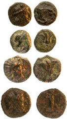 WESTERN ASIA MINOR CARIA No.: 77 Estimate: £ 40 Bronze coins (4) of Caryanda, second half of 4th century BC, Ae 10mm, 1.42g, diademed female head right, [KARU] above forepart of bull right (cf Weber C