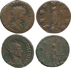 ANCIENT COINS, ROMAN, Quintillus (AD 270), Æ Antoniniani (2), revs Securitas, Laetitia. Good fine to nearly very fine . (2) £40-60