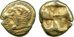 ANCIENT COINS, Greek, Ionia, Erythrai (c.550-500 BC), Electrum Hekte, head of young Herakles facing left, wearing a lion’s sk in, rev quadripartite incuse punch, roughly divided, 2.57g (SNG Kayhan 737
