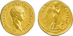 THE ALFRED FRANKLIN COLLECTION OF ANCIENT COINS, ROMAN GOLD , Claudius (AD 41-54), Gold Aureus, mint of Lugdunum, AD 46-47, TI CLAVD CAESAR AVG P M TR P VI IMP XI , laureate head facing right, rev PAC