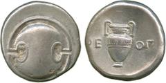 THE ALFRED FRANKLIN COLLECTION OF ANCIENT COINS, GREEK SILVER COINS, Boiotia, Thebes (c.395-338 BC), Silver Stater, Magistrate Theop-, struck c.363-338 BC, Boiotian shield, rev Θ E-O Π , amphora, all 