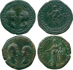 THE ALFRED FRANKLIN COLLECTION OF ANCIENT COINS, ROMAN SILVER AND BRONZE COINS , Elagabalus (AD 218-222), and Julia Maesa, Æ 28mm, minted at Markianopolis, Moesia Inferior, busts of Elagabalus and Jul