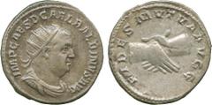 THE ALFRED FRANKLIN COLLECTION OF ANCIENT COINS, ROMAN SILVER AND BRONZE COINS , Balbinus (AD 238), Silver Antoninianus, IMP CAES D CAEL BALBINVS AVG , radiate, draped and cuirassed bust facing right,