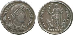 THE ALFRED FRANKLIN COLLECTION OF ANCIENT COINS, ROMAN SILVER AND BRONZE COINS , Valentinian I (AD 364-375), Silver Miliarense, mint of Constantinople, struck AD 367-375, D N VALENTINI-ANVS P F AVG , 