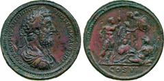 ANCIENT ROMAN COINS , Commodus (AD 177-192), Æ Medallion, struck AD 190-191, M COMMODVS ANTONINVS PIVS FELIX AVG BRIT , laureate and bearded bust of Commodus right, wearing a paludamentum and a cuiras