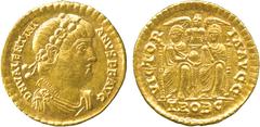 THE COLLECTION OF A CLASSICIST, ANCIENT COINS, Valentinian I (AD 364-375), Gold Solidus, mint of Treveri, struck AD 374-375, rosette-diademed, draped and cuirassed bust facing right, rev two emperors 