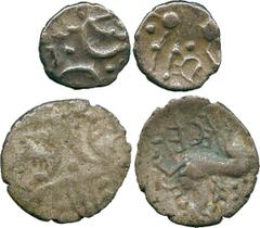 BRITISH COINS, Celtic, Iceni, Early Uninscribed (mid to late 1st Century BC), Silver Fractional Unit, early pattern, rev horse; Inscribed types (early to mid 1st Century AD), Ece , Silver Unit, two op