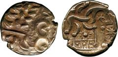 ANCIENT COINS, ANCIENT BRITISH, Celtic Gold, Corieltauvi (N E Coast), British H, Gold Stater, 6.10g, late 1st Century BC, devolved Apollo head wreath pattern, rev disjointed horse right, stars below h
