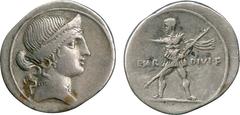 ANCIENT COINS, ROMAN COINS, Octavian, Silver Denarius, mint of Rome(?), struck 32-31 BC, bust of Venus facing right, wearing a stephane and a necklace , rev [ C]AESAR – DIVI F , Octavian, in military 