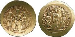 ANCIENT COINS, BYZANTINE COINS, Romanus IV (AD 1068-1071), Gold Histamenon Nomisma, Christ standing, crowning Romanus and Eudocia , rev standing figures of Michael VII, centre, Constantius and Androni
