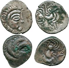 WORLD COINS, ARMORICA, Coriosolites, Billon Staters (6), c. 1st Century BC, class II, head right, rev horse right, other figures around (ABC 70; S 15); Billon Stater, c. 1st Century BC, class III, hea