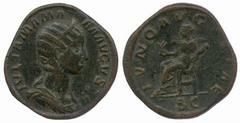 ROMAN COINS Marcus Aurelius (AD 161-180) Julia Mamaea, mother of Severus Alexander No.: 540 Estimate: £ 80 Julia Mamaea, murdered AD 235, Sestertius 19.47g, draped bust right, rev IVNO AVGVSTAE S C, J
