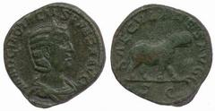 ROMAN COINS Marcus Aurelius (AD 161-180) Otacilia Severa, wife of Philip I No.: 593 Estimate: £ 70 Otacilia Severa, Sestertius 19.07g, Rome undated hybrid with reverse of Philip I, draped diamdemed bu