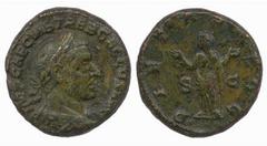 ROMAN COINS Marcus Aurelius (AD 161-180) Trebonianus Gallus (AD 251-253) No.: 624 Estimate: £ 120 Trebonianus Gallus, As 10.47g, AD 252, laureate head right, rev PIETAS AVG SC, Pietas standing front r