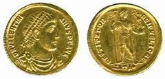 ANCIENT COINS Roman Valentinian I (AD 364-375) No.: 308 Estimate: £ 600.- Valentinian I (AD 364-375), Solidus 4.42g, Antioch, D N VALENTINIANVS P F AVG, pearl-diademed, draped and cuirassed bust right