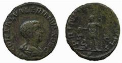 ROMAN COINS No.: 211 Estimate: £ 400.- Saloninus (younger son of Gallienus and Salonina), as Caesar, As, 257-258, 7.55g, LIC COR SAL VALERIANVS NOB C, draped bareheaded bust right, rev PRINCIPI IVVENT
