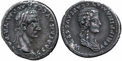 ANCIENT ROMAN IMPERATORIAL AND IMPERIAL SILVER COINS, Caligula (AD 37-41) and Agrippina Snr. (mother of Caligula, d. AD 33), Denarius, Lugdunum, AD 37-38, C CAESAR AVG GERM P M TR POT, laureate head o