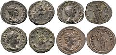 ANCIENT ROMAN IMPERATORIAL AND IMPERIAL SILVER COINS, Julia Soaemias (mother of Elagabalus), Denarius, AD 220, rev VENVS CAELESTIS, Venus seated left, holding apple and sceptre, a child at her feet, 3