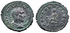 ANCIENT ROMAN IMPERATORIAL AND IMPERIAL SILVER COINS, Pupienus (AD 238), Denarius, IMP C M CLOD PVPIENVS AVG, laureate, draped and cuirassed bust right, rev CONCORDIA AVGG, Concordia seated left, hold