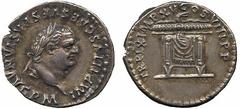 ANCIENT COINS, ROMAN IMPERIAL COINS, Titus (AD 79-81) Titus, Denarius, 3.47g, AD 80, IMP TITVS CAES VESPASIAN AVG P M, laureate head right, rev TR P IX IMP XV COS VIII P P, winged thunderbolt on drape
